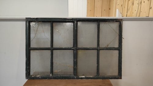 Gebruikt rechthoekig stalraam 1000x630mm klapraam donkergroen