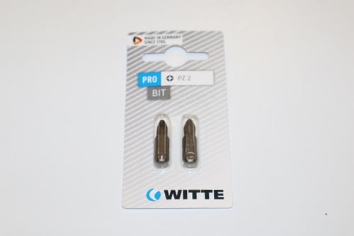 Witte bitsen 1/4inch 25mm Pz 2 [2x]