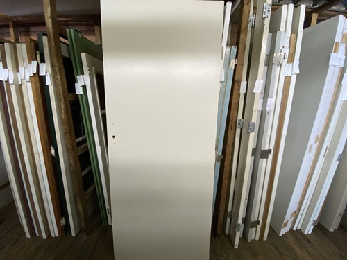 Gebruikte binnendeur 880x2310 rechtsdraaiend stomp hout wit-2