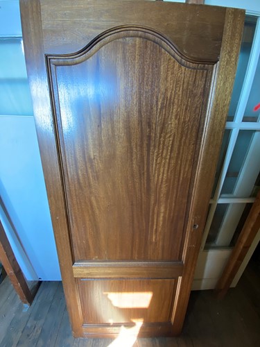 Gebruikte binnendeur 827x1988 linksdraaiend opdek hout bruin