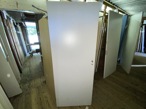 Gebruikte binnendeur 825x2115 linksdraaiend stomp hout wit
