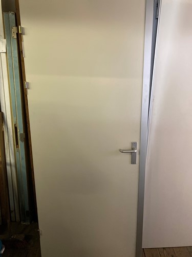 Gebruikte dubbele binnendeur 1660x2095 linksdraaiend stomp hout wit