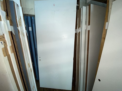 Gebruikte binnendeur 1025x2510 rechtsdraaiend stomp hout wit