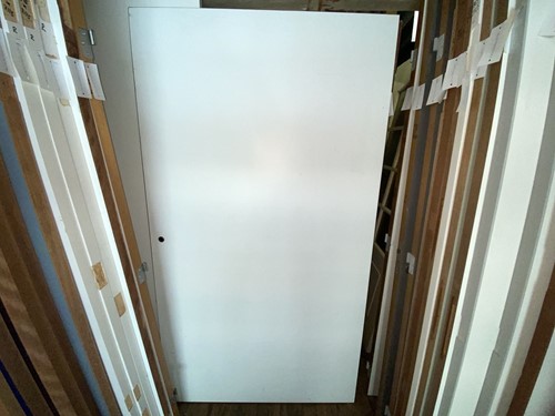 Gebruikte binnendeur 1170x2115 linksdraaiend stomp hout wit