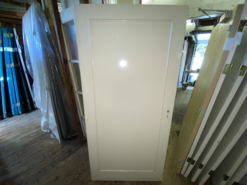 Gebruikte binnendeur 960x2010 rechtsdraaiend stomp hout wit