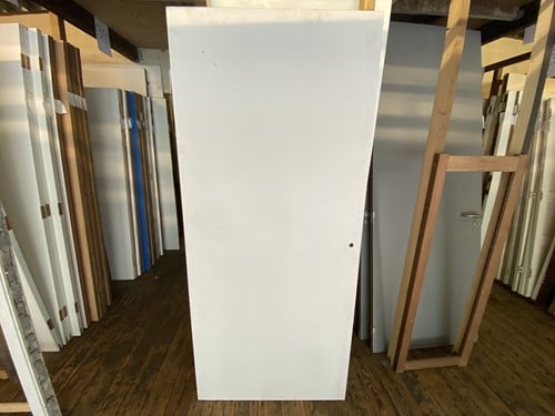 Gebruikte binnendeur 930x2115 rechtsdraaiend stomp hout wit