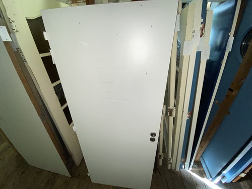 Gebruikte binnendeur 825x2005 linksdraaiend stomp hout wit