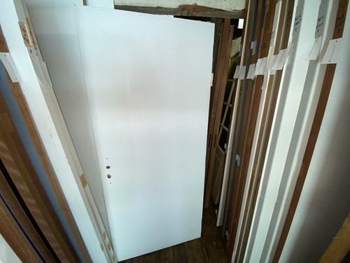 Gebruikte binnendeur 925x2115 rechtsdraaiend stomp hout wit
