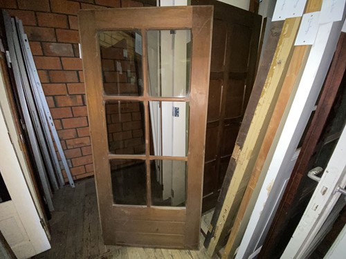 Gebruikte binnendeur 940x2010 stomp hout bruin