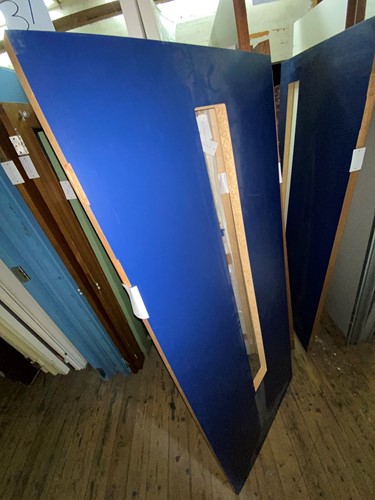 B-keus binnendeur 875x2115 linksdraaiend stomp hout blauw-2