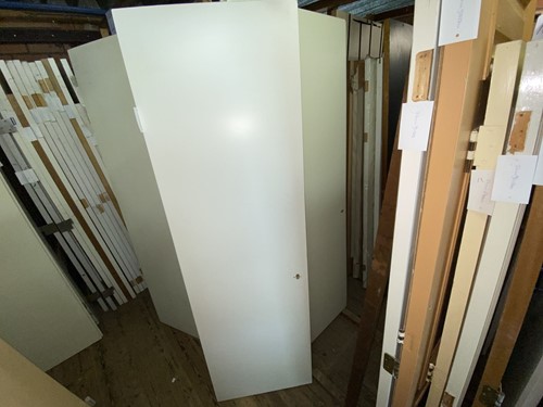 Gebruikte binnendeur 680x2300 linksdraaiend opdek hout wit