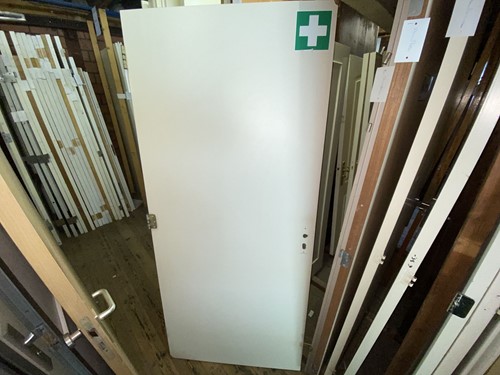 Gebruikte binnendeur 925x2100 linksdraaiend stomp hout wit