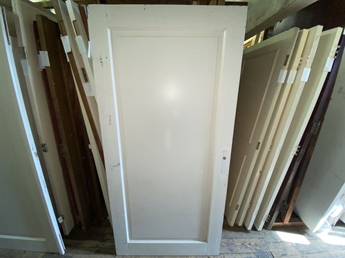 Gebruikte binnendeur 1020x2110 rechtsdraaiend stomp hout wit