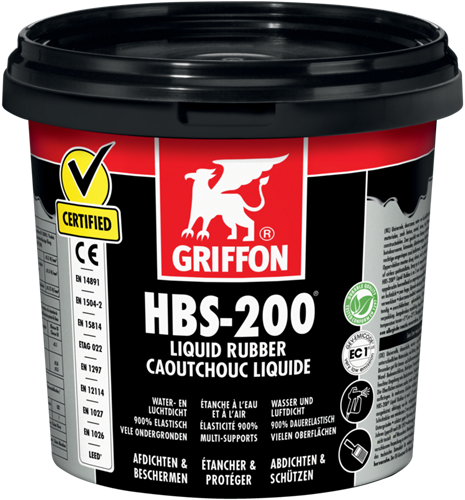Griffon HBS-200 Liquid Rubber Pot 1 L Zwart