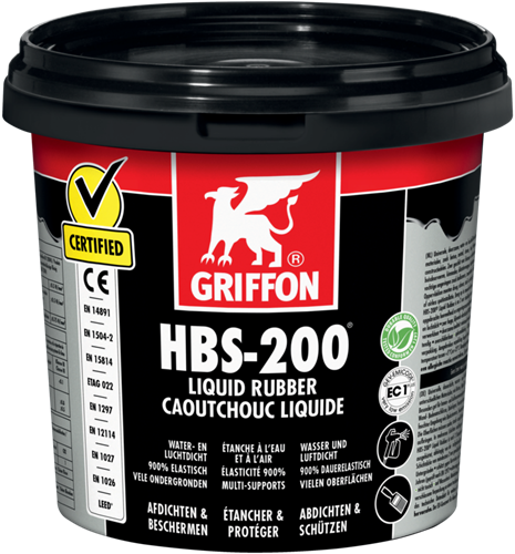 Griffon HBS-200 Liquid Rubber Pot 1 L Zwart