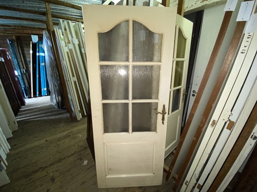 Gebruikte binnendeur 820x2000 rechtsdraaiend stomp hout wit