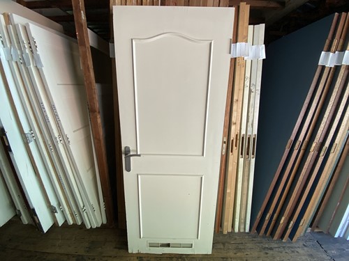 Gebruikte binnendeur 820x2115 linksdraaiend stomp hout wit
