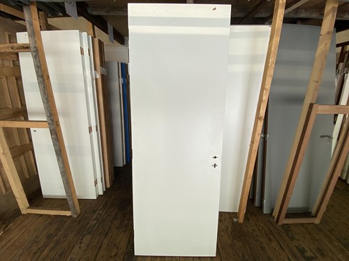 Gebruikte binnendeur 825x2310 linksdraaiend stomp hout wit