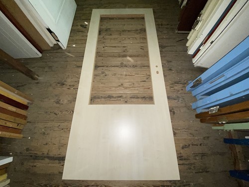 B-keus binnendeur 925x2115 rechtsdraaiend stomp hout wit