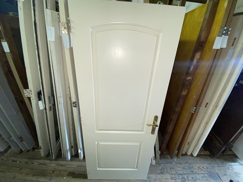 Gebruikte binnendeur 830x2010 linksdraaiend stomp hout wit