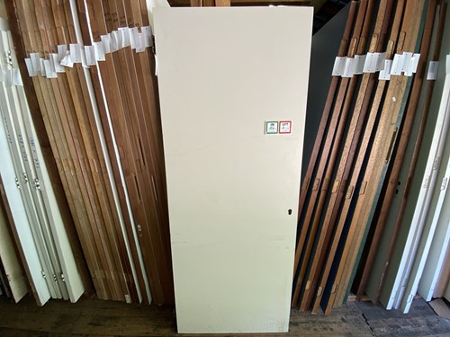 Gebruikte binnendeur 825x2105 rechtsdraaiend stomp hout wit