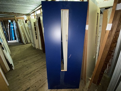 B-keus binnendeur 875x2115 linksdraaiend stomp hout blauw