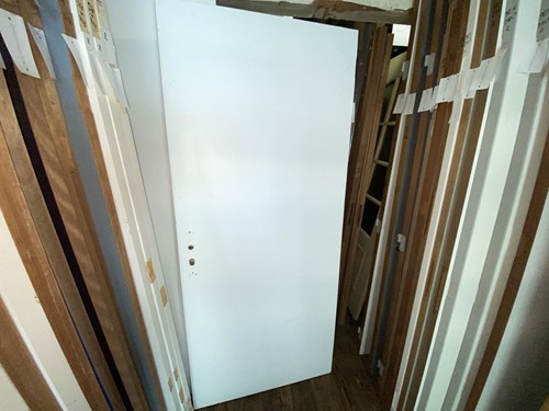 Gebruikte binnendeur 925x2115 linksdraaiend stomp hout wit