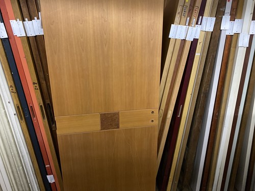Gebruikte binnendeur 825x2015 linksdraaiend stomp hout bruin