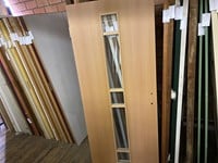 Gebruikte binnendeur 830x2015 rechtsdraaiend stomp hout wit/bruin