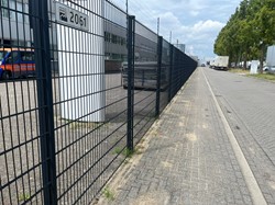Gebruikt hekwerk/ dubbel staafmat zwart