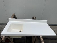 Gebruikt polyester spoeltafel l1550 x B600-2