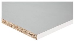 Meubelpaneel geplastific. spaanpl 80x305 wit 18 mm