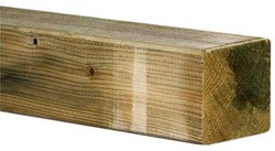 Vuren balk geïmpregneerd geschaafd 75x75x3000