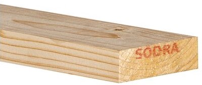 Vuren plank geschaafd 32x100x4800 blank