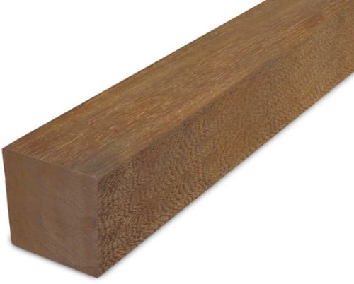 Gebruikte Azobe hardhouten balken 55x65 cm geschaafd