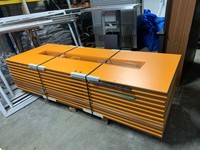 Gebruikte binnendeur 925x2500 linksdraaiend stomp oranje (partij)