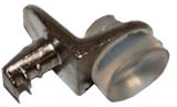 Glasplaatschapdrager 5mm nikkel met rubber zuignap