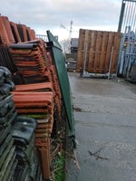 Gebruikte spijlenhekwerk vierkant B2500mm x H1200mm groen-3
