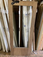 B-keus binnendeur 830x2015 stomp hout bruin met uitsparing raam-2