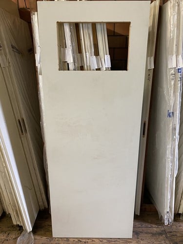 B-keus binnendeur 780x2105 rechtsdraaiend opdek hout met uitsparing voor raam