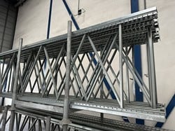 Gebruikte palletstelling staander H3900mm 1100mm breed verzinkt