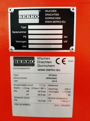 Berko luchtdroger type plaatje (afbeelding)
