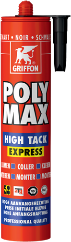 Griffon Poly Max High Tack Express Koker 435 g Zwart