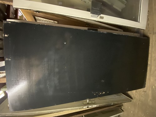 Gebruitke binnendeur 925x2070 rechtsdraaiend stomp hout zwart