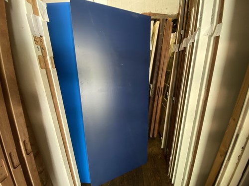 B-keus binnendeur 875x2115 linksdraaiend stomp hout blauw