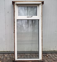 Gebruikt houten raamkozijn 1950x880mm zwart met glas-2