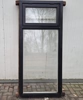 Gebruikt houten raamkozijn 1950x880mm zwart met glas