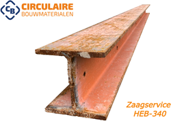 Zaagservice HEB 340 per zaagsnede