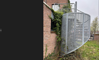 Gebruikte Stalen Spiltrap (incl. bordes) H3400mm - doorsnee 2200mm gegalvaniseerd