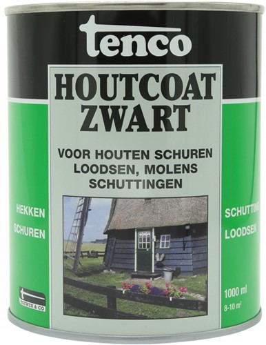 Tenco Houtcoat Dekkend  Zwart 2,50l